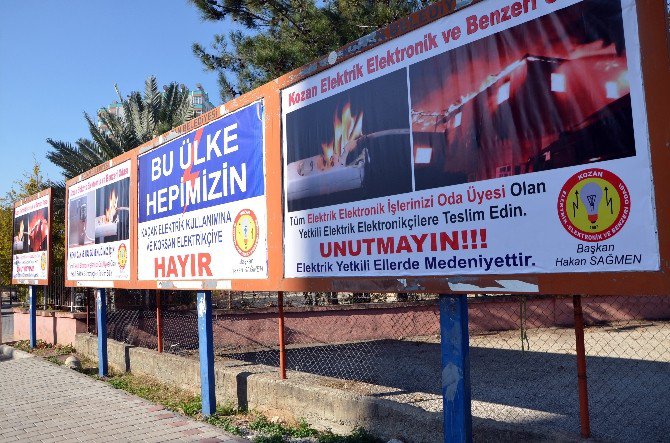 Kaçak Elektriğe Afişli Uyarı