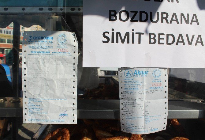 Gaziden Dolar Bozdurana Simit Bedava