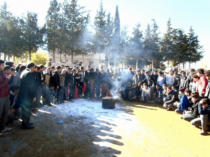 İmam Hatip Lisesinde Gerçeği Aratmayan Yangın Tatbikatı