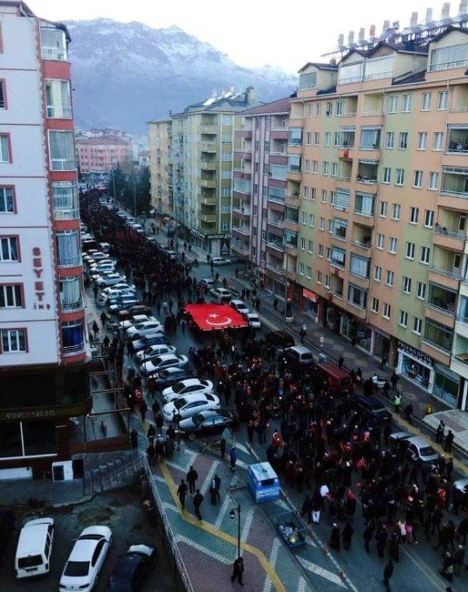 Seydişehir’de “Şehitler Yürüyüşü” Düzenlendi