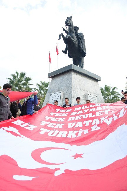Milas Teröre Karşı Omuz Omuza Verdi