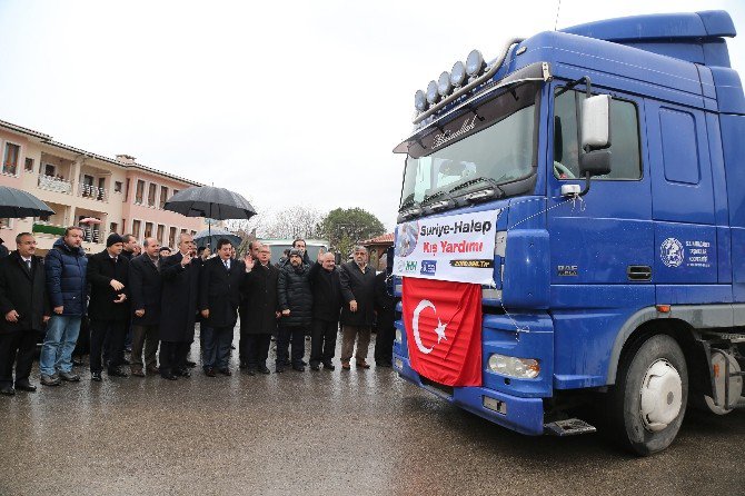 Bursa’dan Halep’e 11 Tır Yardım Malzemesi Gönderildi