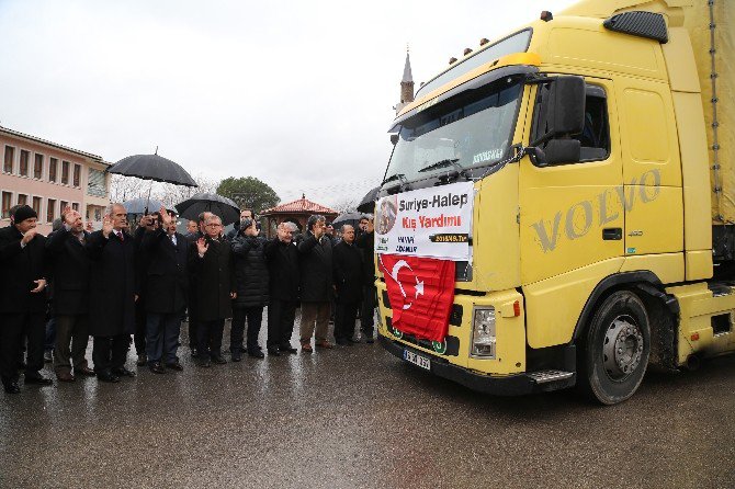 Bursa’dan Halep’e 11 Tır Yardım Malzemesi Gönderildi