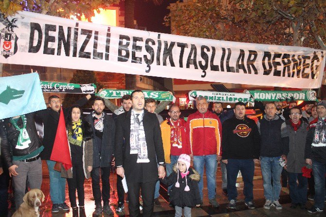 Denizli’de Taraftar Grupları Şehitler İçin Bir Araya Geldi