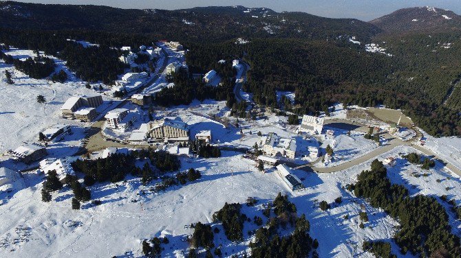 Uludağ’ın Beyaz Gelinliği Havadan Görüntülendi...