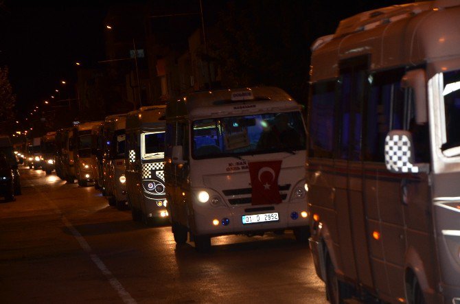 Adana’da Minibüs Ve Dolmuş Şoförlerinden "Polisimin Yanındayım” Kampanyasına Destek