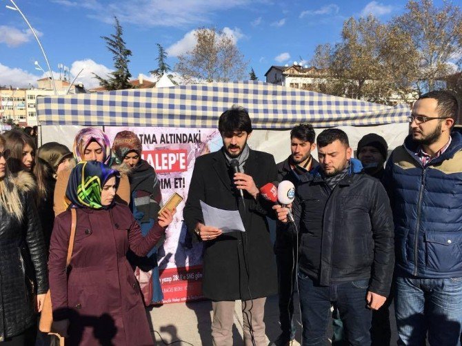 Tokat’ta Ak Gençlerden Halep’e Yardım Kampanyası