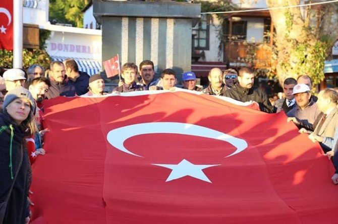 Kaş’ta Terör Protestosu