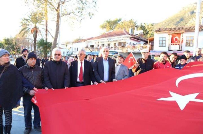 Kaş’ta Terör Protestosu