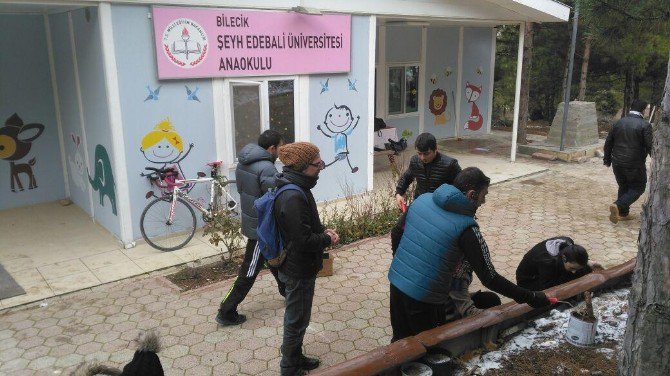 Üniversiteli Öğrencileri Tarafından Anaokulu Renklendirildi