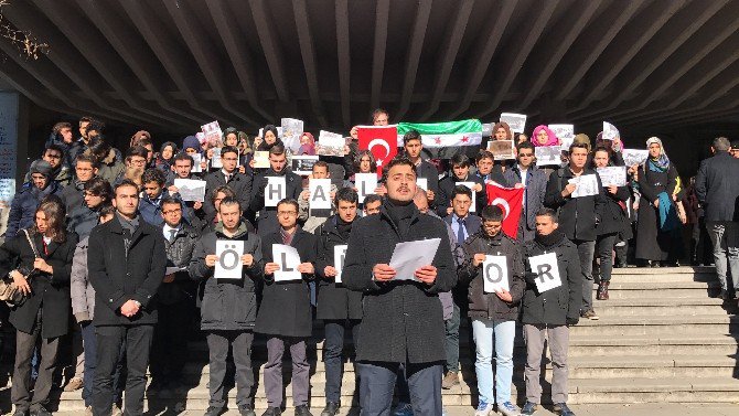 Hacettepe Üniversitesi Öğrencilerinden Halep Protestosu