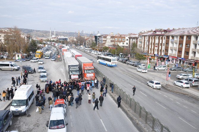 "Halep’e Yol Açın" Konvoyu Gölbaşı’nda Gözyaşlarıyla Karşılandı