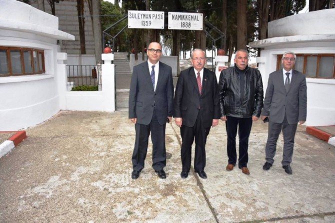 Başkan Albayrak Namık Kemal Ve Süleyman Paşa’nın Mezarını Ziyaret Etti