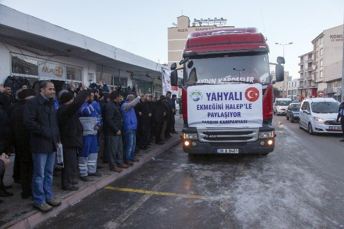 Yahyalı’dan Yardım Tır’ları Halep İçin Yola Çıktı