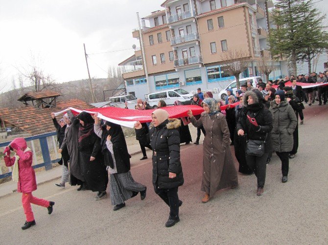 Hisarcık’ta Teröre Lanet Mitingi Ve Yürüyüşü