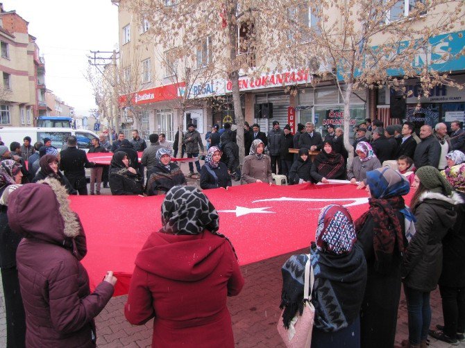 Hisarcık’ta Teröre Lanet Mitingi Ve Yürüyüşü