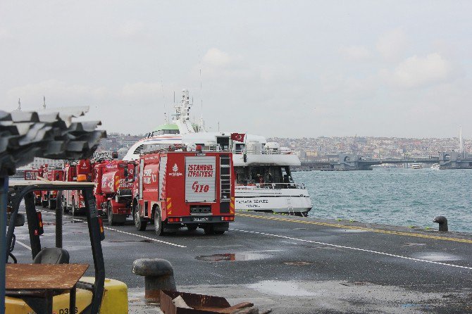 Budo’ya Ait Deniz Otobüsünde Yangın Paniği