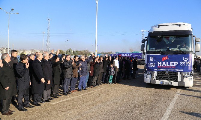 Bursa’dan Halep’e 20 Tır Daha Yardım Gönderildi