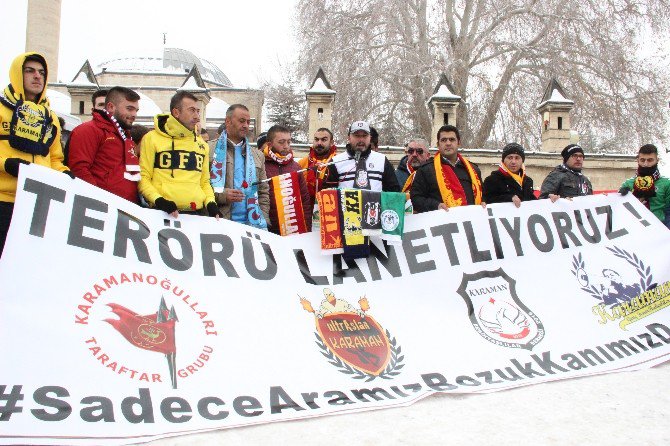 Karaman’da Taraftar Gruplarından "Teröre Lanet" Yürüyüşü