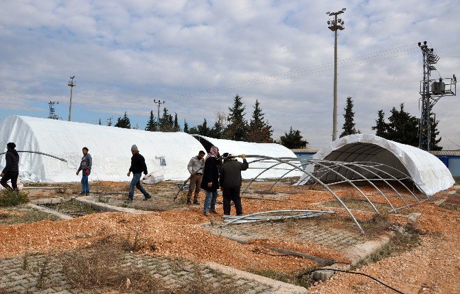 Olası Halep Göçüne Karşı Reyhanlı’ya Bin Kişilik Çadır Kent Kuruluyor