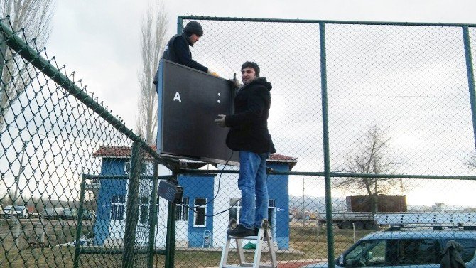 Hisarcık Stadına Dijital Skorboard Takıldı