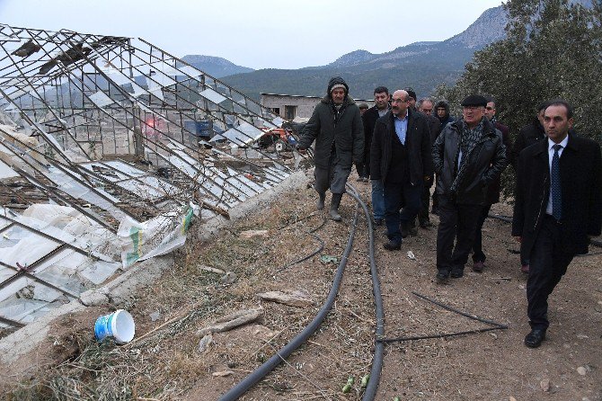 Başkan Kocamaz, Fırtınadan Etkilenen Üreticileri Yalnız Bırakmadı