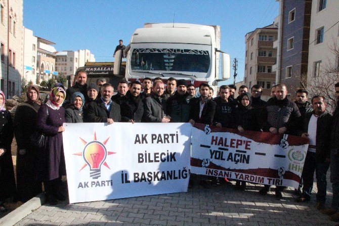 Halep’e Bilecik’ten İlk Yardım Tır’ Yola Çıktı