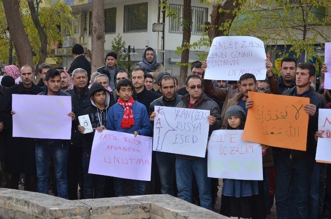 Viranşehir’de Stk’lar Halep Katliamını Protesto Etti