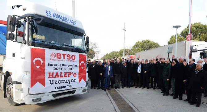 Bursa İş Dünyasından Halep’e 37 Tır Yardım