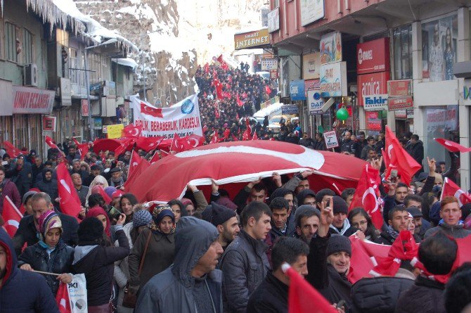 Bitlis’te Teröre Lanet Mitingi