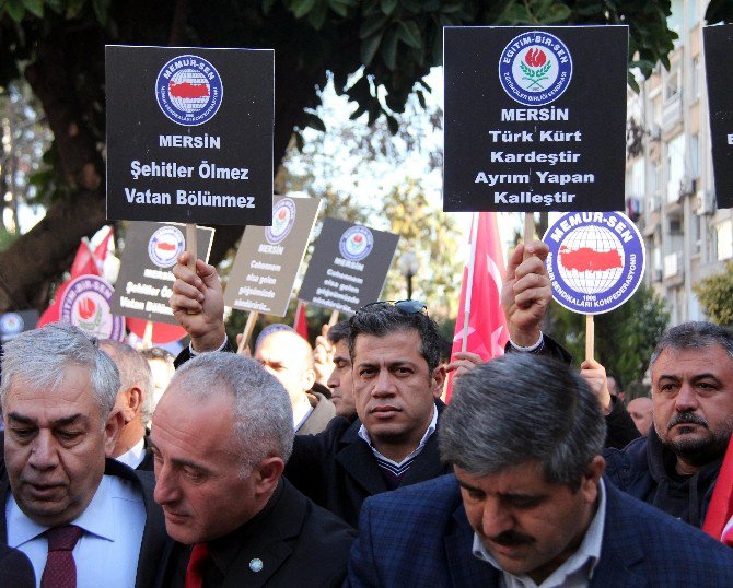 Mersin’de Sendikalar Terör Saldırılarını Lanetledi