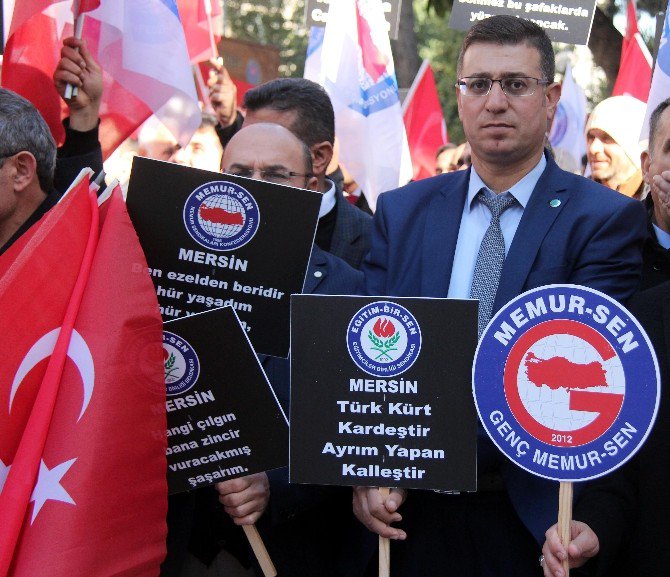 Mersin’de Sendikalar Terör Saldırılarını Lanetledi