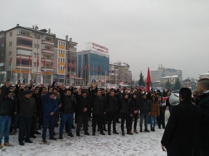 ‘Teröre Lanet Türk Polisine Destek’ Yürüyüşü Düzenlendi