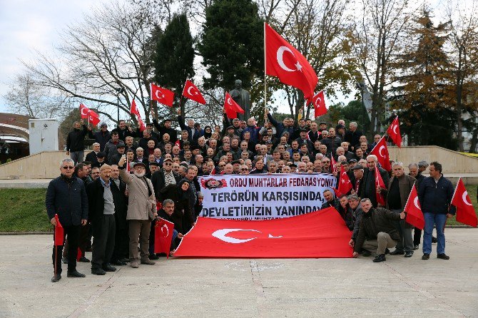 Ordulu Muhtarlardan Teröre Tepki Yürüyüşü