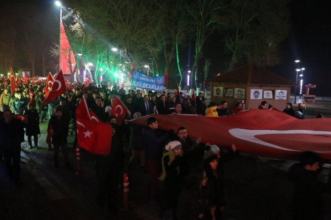 “Şehitlere Saygı Ve Teröre Lanet” Yürüyüşü