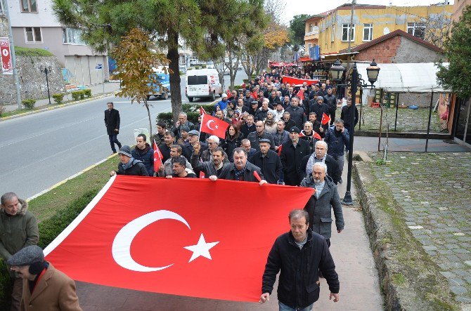 Ünye Teröre Tepki İçin Yürüdü