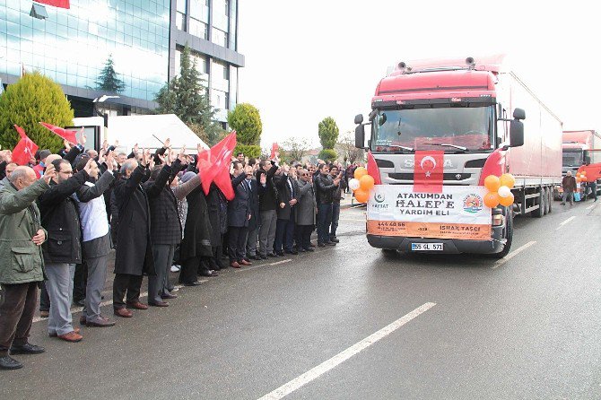 Atakum Belediyesi’nden Halep’e 4 Tır Yardım