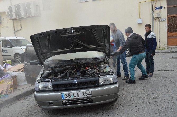 Kırklareli’nde Araç Yangını