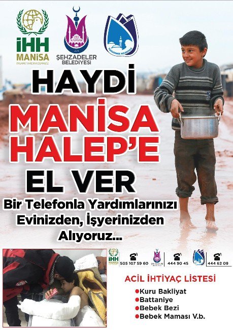 Manisalılar Halep’e El Verecek