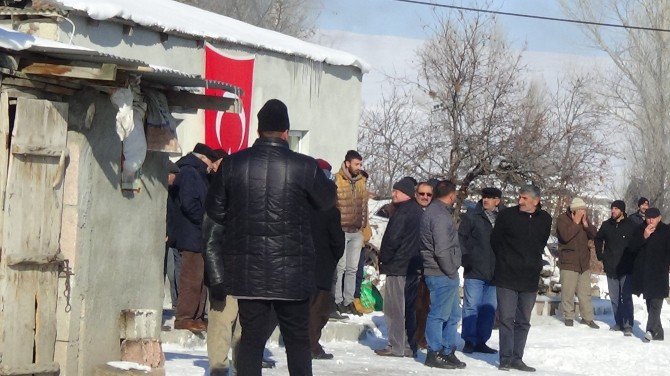 Şehidin Baba Ocağı Bayraklarla Donatıldı