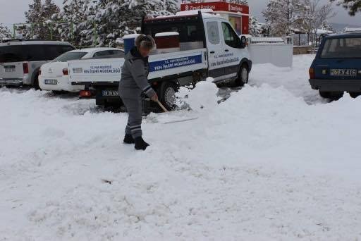 Han Belediyesi’nden Kar Temizleme Çalışmaları