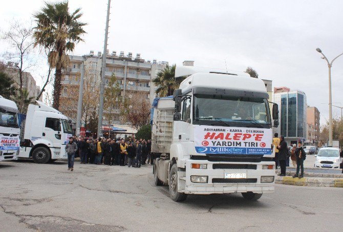 Adıyaman’dan Halep’e 4 Tır Dolusu Yardım