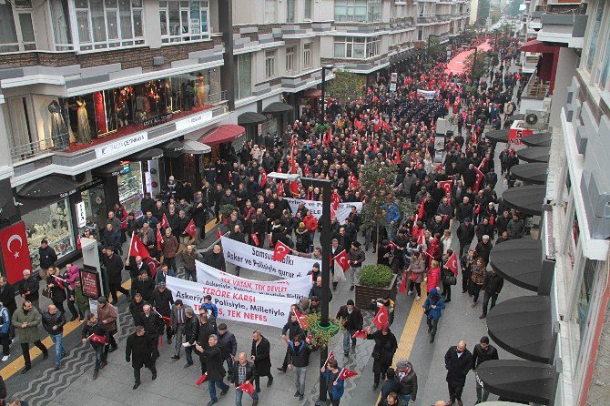 Samsun Teröre Karşı Yürüdü