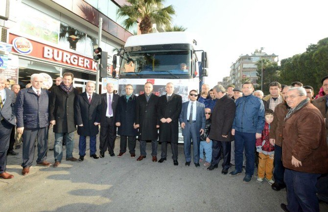 Denizli Valiliği Halep’e 11 Tır Yaşam Malzemesi Gönderdi