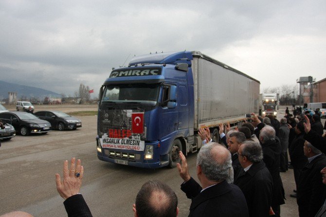 Bursa’dan Halep’e 40 Tır Yardım