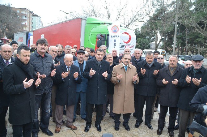 Bafra’dan Halep’e 2 Tır Gıda Yardımı