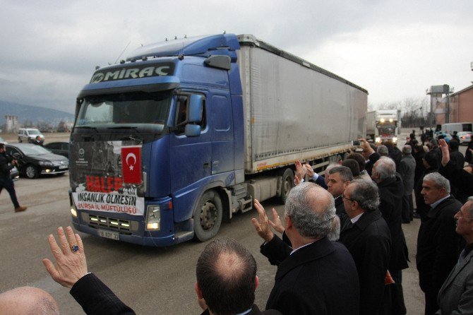 Bursa’dan Halep’e 40 Tır Yardım