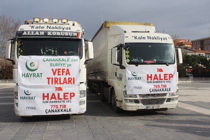 Çanakkale’den Halep’e Vefa