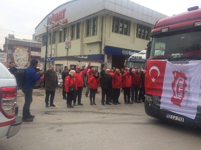 Gimat Esnafının 3 Yardım Tırı Halep İçin Yola Çıktı