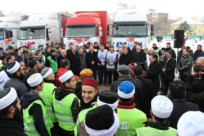 Erzurum’dan Halep’e 16 Tır Yardım Gönderildi